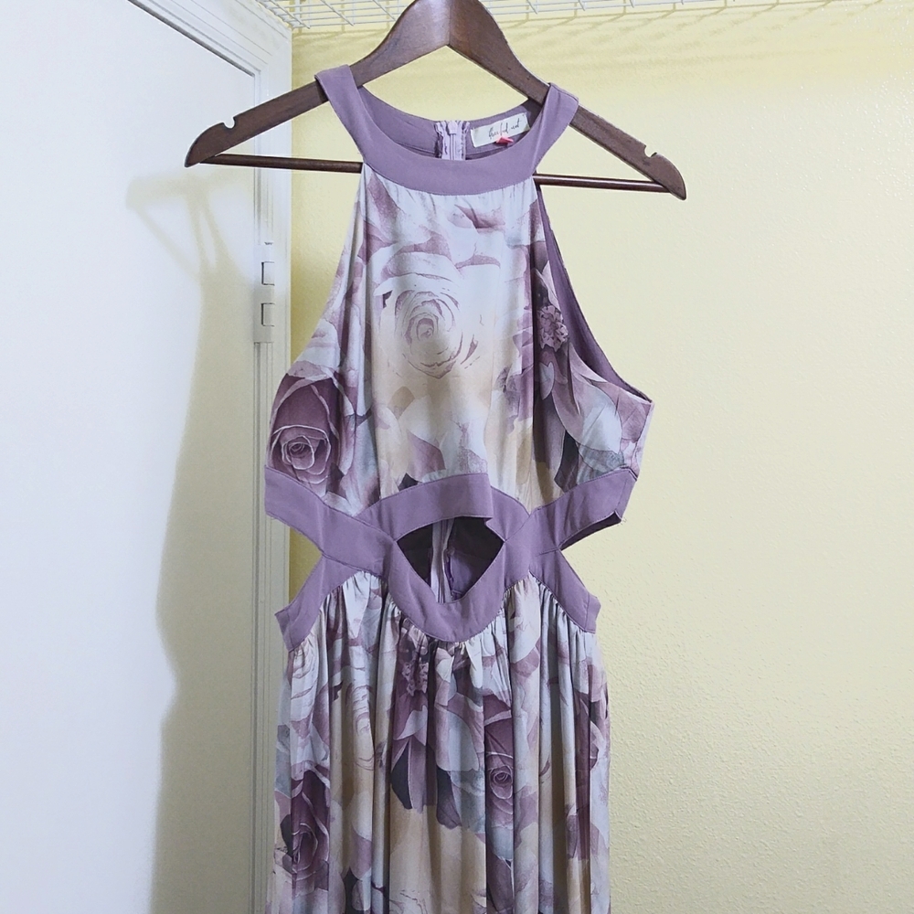 Three Bird Nest Lavender Floral Maxi Dress